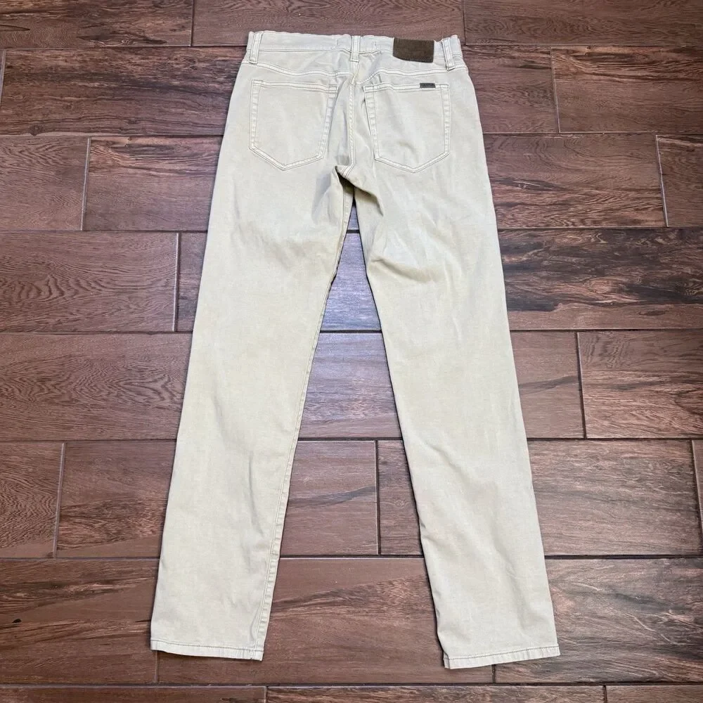 Joe's Jeans Mens Brixton Pants 30x32 Beige Tan Straight Leg Narrow Stretch *READ